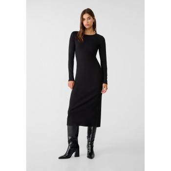 Stradivarius Tuta Midi a Strisce Nera L