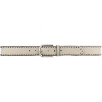 Vanzetti 95 cm Studded Beige Leather Waist Belt