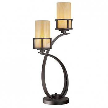 Lampada da tavolo con paralume onice modello Kyle