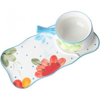 Ceramic Dessert Tray and Fruit Dish Set
