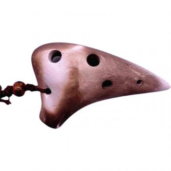 Mini Instrumento Musical Ocarina de Cerámica, 6 Agujeros, Colorido y Sin Grasa