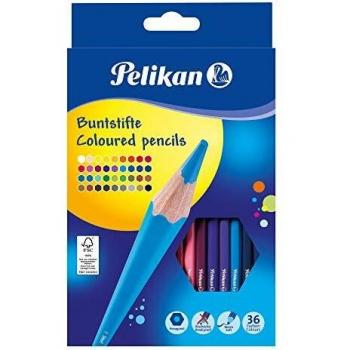 Pelikan crayons de couleur triangulaires, boîte étanche en plastique