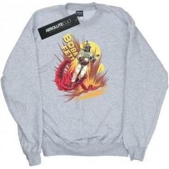 Cohete Boba Fett Sudadera Juvenil 7-8 Años, Talla Blanca
