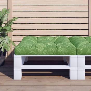 Almohada para paletas 70x70x12 cm estampado tela hojas