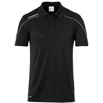 Uhlsport Stream 22 Short-Sleeve Polo – Men's Black & White, Size S