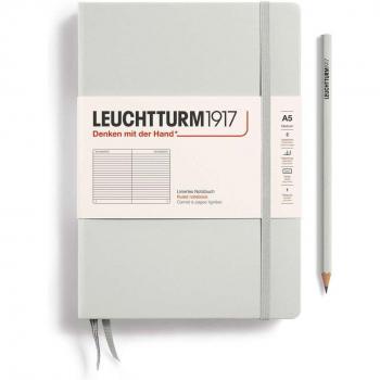 Grey Leuchtturm1917 A5 Medium Hardcover Ruled Notebook