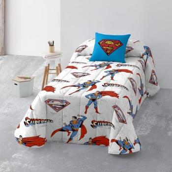 Colcha Bouti Superman, modelo Man Of Steel, 100% algodón orgánico, tamaño 180 (280x270 cm)