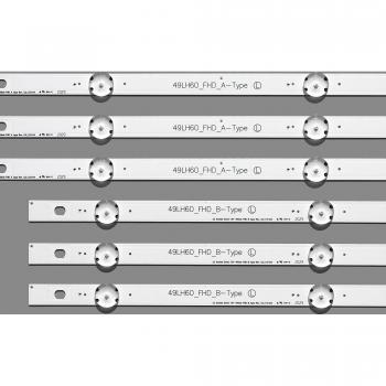 Kit Rétro‑Éclairage LED (8 unités) – LG Innotek Direct 16Y A/B HC490DUN-ABRR1-211X & JVC LT‑50C550