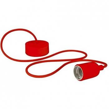 Lámpara Estilo Vintage en Cristal Rojo Vellight