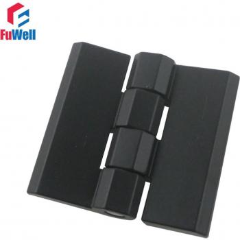 Charnière de cuisine en alliage de zinc, noire, 50x50mm, pack de 2