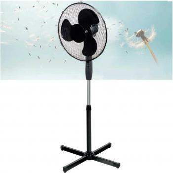 Ventilatore A Colonna 45W Altezza Regolabile 40cm Nero
