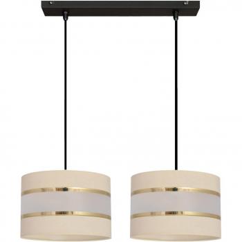 Helen Ecru-Gold Linear Hanging Light 2-Bulb