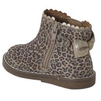 VertbauDet Rêve Doré – Bottes Bébé Fille Cuir Zip Beige Tapisserie