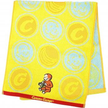 Toalla de Rostro Marushin George Curioso 34x80cm Círculo, Logo Algodón 100%, No Torsión