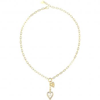 Guess Gold Stainless Steel Heart Necklace