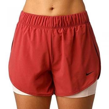Nike Damen Flex 2in1 Woven Badeshorts, Cedar/Echo Pink/Black