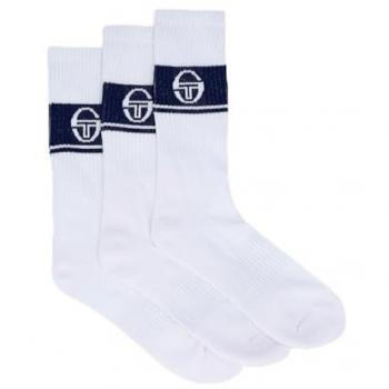 Sergio Tacchini KOOS 16402‑134 White/Navy Crew Socks (One Size)