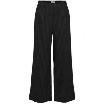 Pantalon Élégant Femme Rayures Noires et Grises 36
