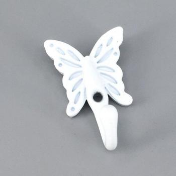 2PCS Solid White Butterfly Hook