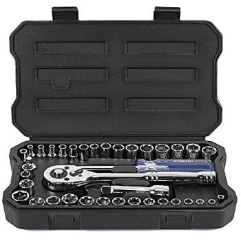 Kit de Douilles Cr-V 1/4 et 3/8 avec Dégagement Rapide