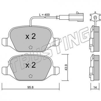 Pastiglie freno alta performance TRUSTING 333.3
