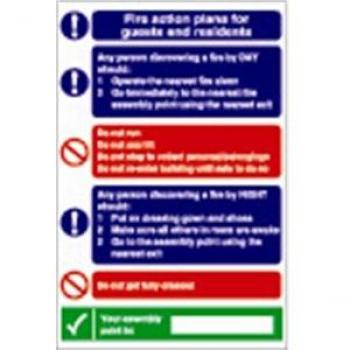 Safety Direction Plaque for Residents & Guests – 30 cm × 20 cm