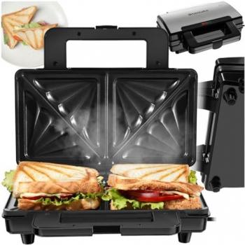 Sandwichera Tectake SK1000W, 1000 W, antiadherente y resistente al calor