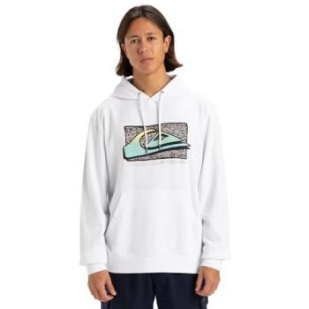 Felpa Quiksilver con cappuccio retro fade bianco S