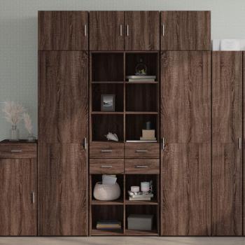 Brown Oak Highboard 70x42.5x185 cm vidaXL