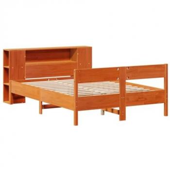VidaXL Massivholzbett mit Regal ohne Matratze 140 x 200 cm