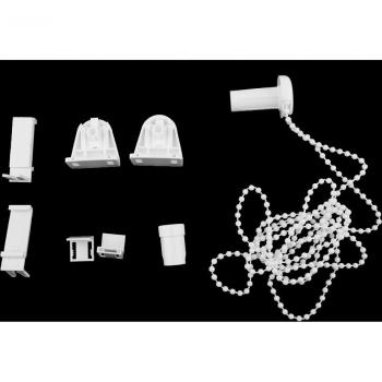 Support de pièce de store roulant avec chaîne de perles de 85 cm, accessoires clip, tube de 17 mm