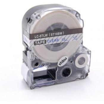 VH-BW 18mm Blue Transparent Label Roll for KingJim Series