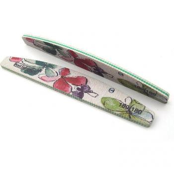 Set de 5 limas uñas doble cara y bloque pulidor media luna 80/100/150/180/240/320