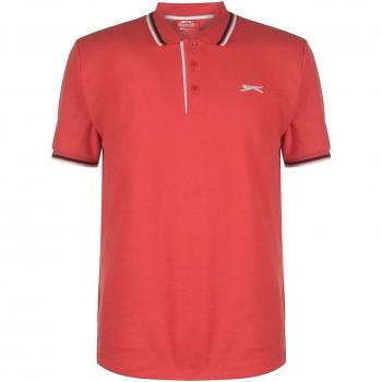 Camisa Polo Casual Slazenger para Varón, Rojo Cereza, Grande (XL)