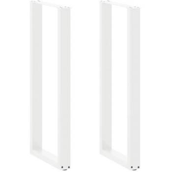 Pieds de table basse U 2 pièces blanc 40x(110-111) cm acier