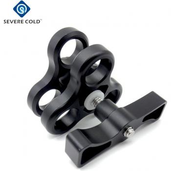 Underwater Torch Holder with 3-Section Ball Joint Clamp and Aluminum Body