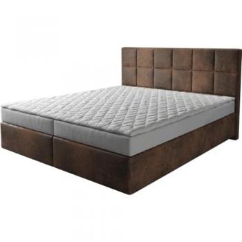 Lit à sommier tapissier Dream-Fine 180x200 Microfibre Braun