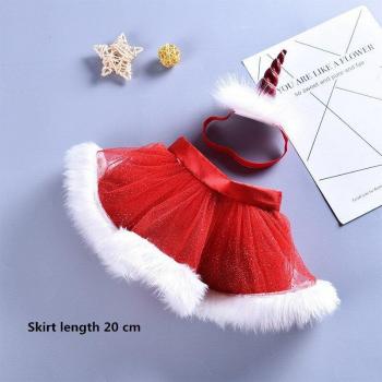 Tutú de tul rojo con diadema de unicornio para fiestas infantiles