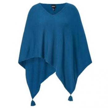 Modischer Strick-Poncho mit Quaste