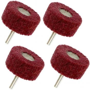 Pack 4 pièces Tête de meulage : tampon 2” (50 mm), fibre nylon, disque polissage sans tissage, tige 1/4”