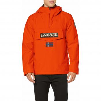 Napapijri Men’s Orange Rainforest Heavy‑Duty Winter Coat, L