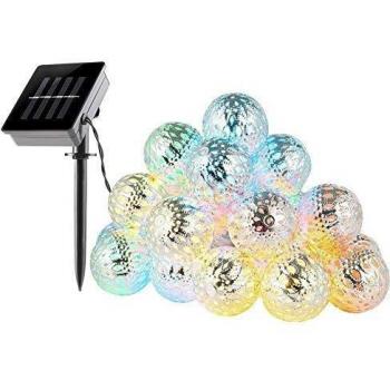 KINGCOO Solar Moroccan Orb String Light