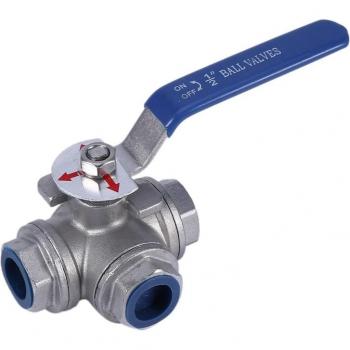 304 Stainless Steel DN15 Female 3-Way T-Type Ball Valve