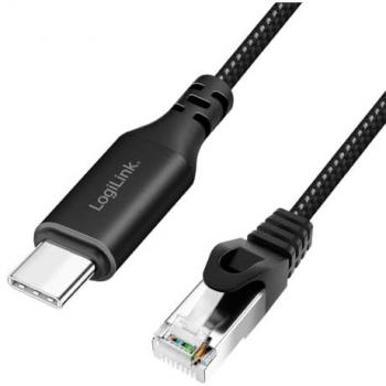 LogiLink CU0412 2 m High‑Speed Ethernet Cable (Cat6, S/FTP) – Black