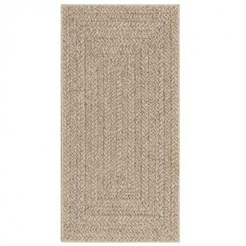ZIZUR Beige Teppich 60x110 cm für Innen und Außen