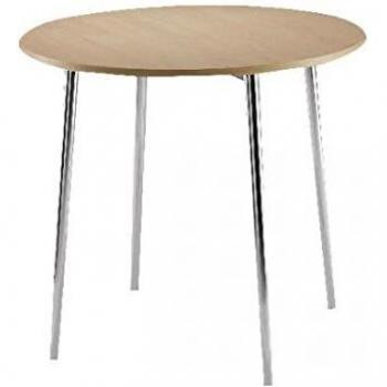 Jemini Bistro Table Round 800x800x740mm Beech/Chrome KF815146