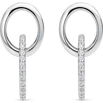 Pendientes Itemporality Siena – Aros Entrecruzados con Circonitas