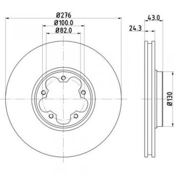 HELLA PAGID 8DD 355 108-121 Vorderbremsscheibe PRO, vorn, beschichtet, Set aus 2 Bremsscheiben