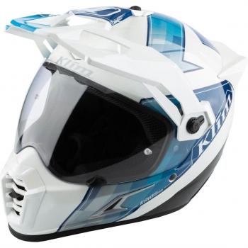 Klim Krios Pro – Casque d’Enduro Blanc/Bleu L – Carbon Spectre