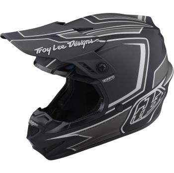 Motocross Lee GP RITN Casco Nero-Grigio M